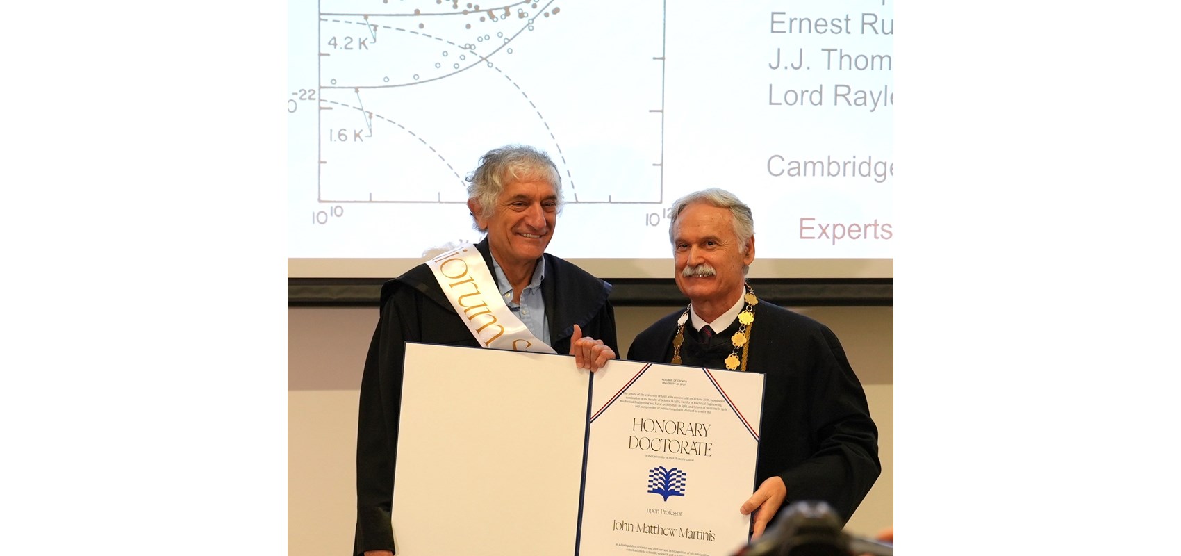Nobelovcu Johnu Martinisu svečano uručen počasni doktorat Sveučilišta u Splitu